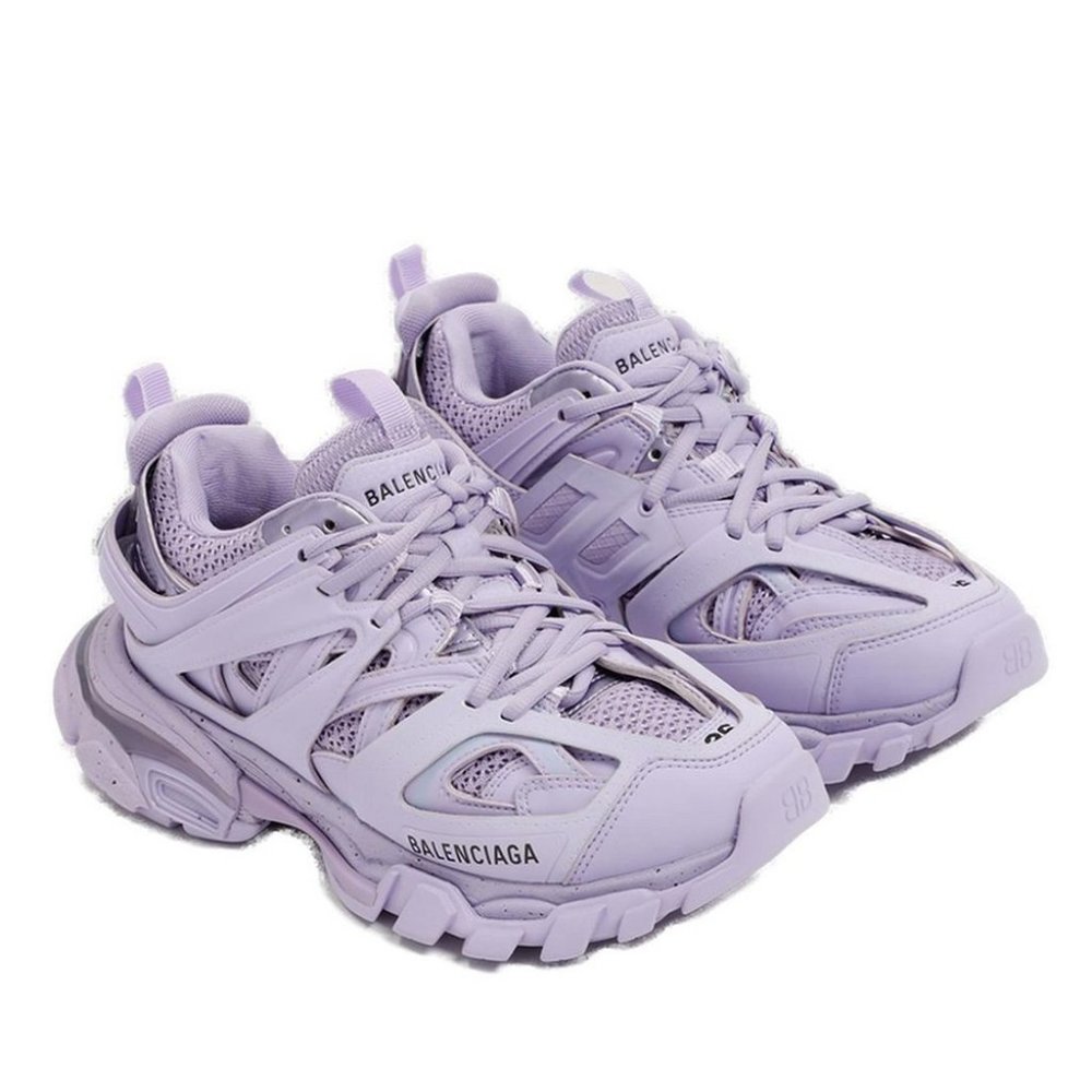 Balenciaga Women's Mesh Track Sneakers in Lilac Purple - Picture 2 of 3